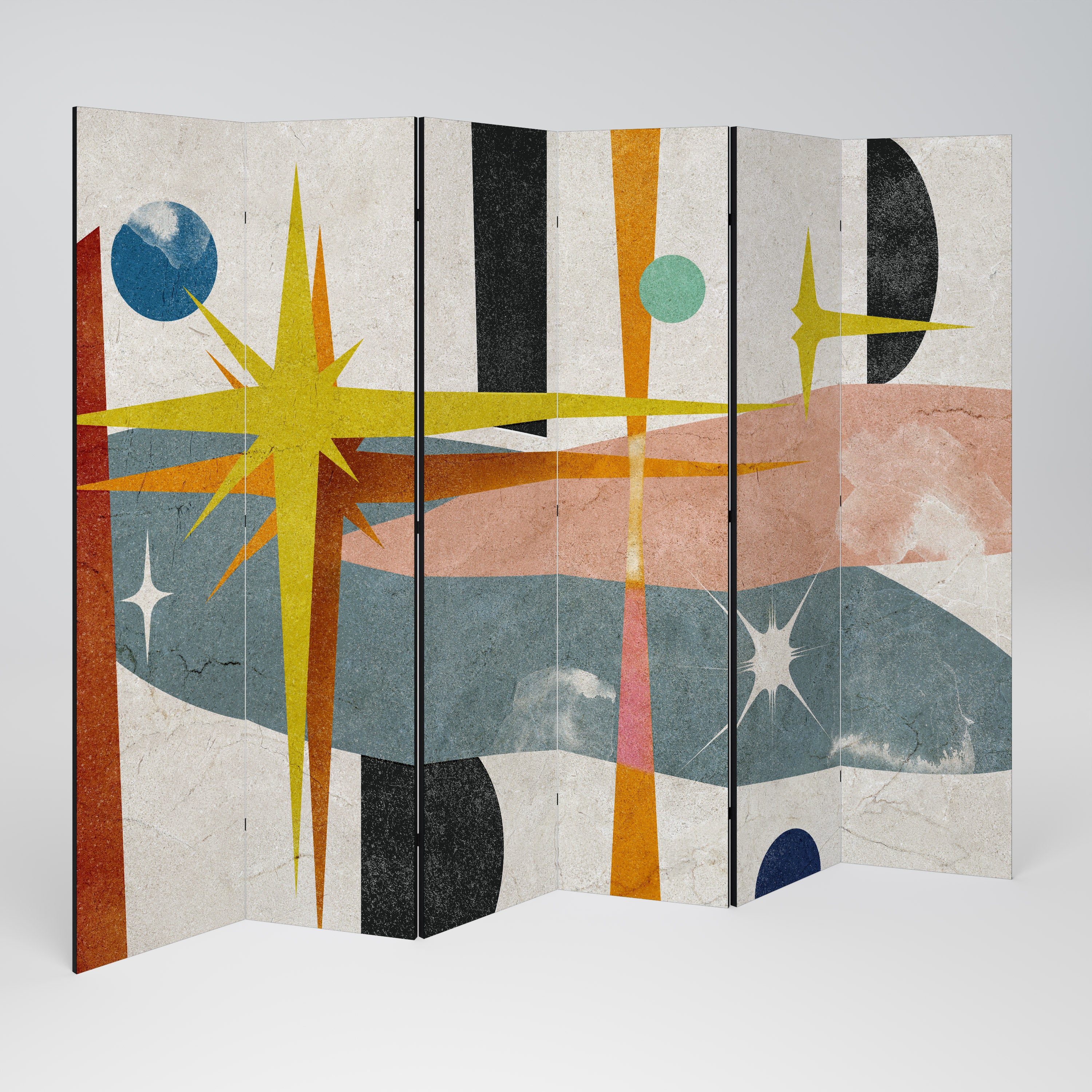 INTERSTELLAR VIBES 6-Panel Room Divider