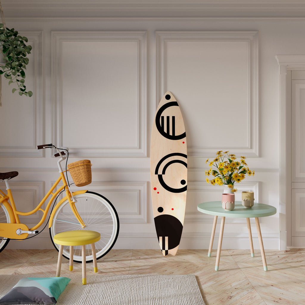 BLACK AND WHITE COMBINATION Dekorativ Surfbräda