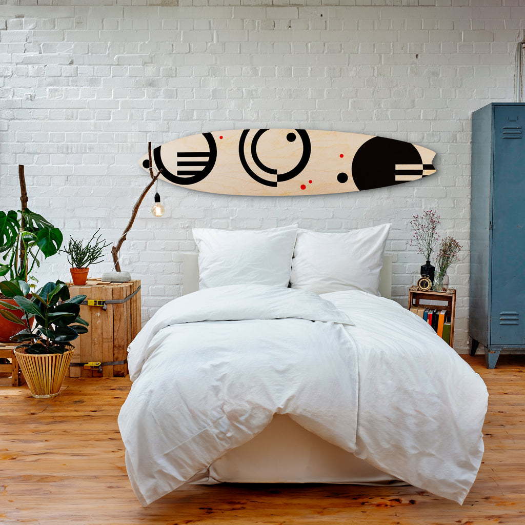 BLACK AND WHITE COMBINATION Dekorativ Surfbräda