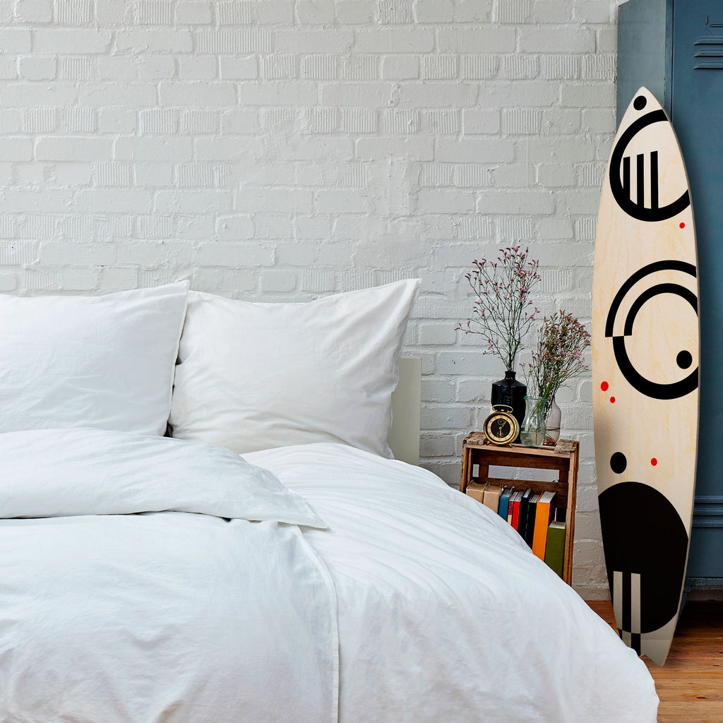 BLACK AND WHITE COMBINATION Dekorativ Surfbräda