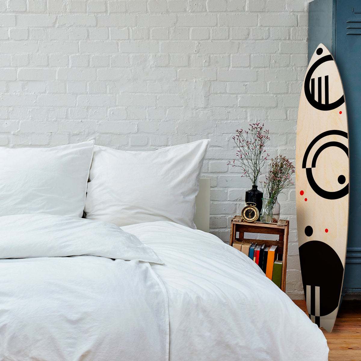 BLACK AND WHITE COMBINATION Dekorativ Surfbräda