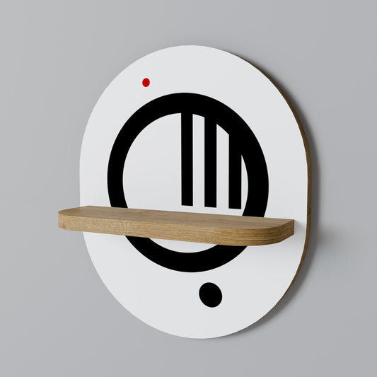 MINIMAL DOTS Oval Art Hylla I Ekeffekt