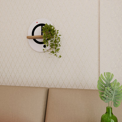 MINIMAL DOTS Oval Art Hylla I Ekeffekt