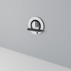 MINIMAL DOTS Rund konsthylla i svart finish