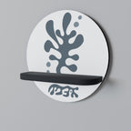 WONDERLAND VEGETATION Round Art Shelf In Black Finish