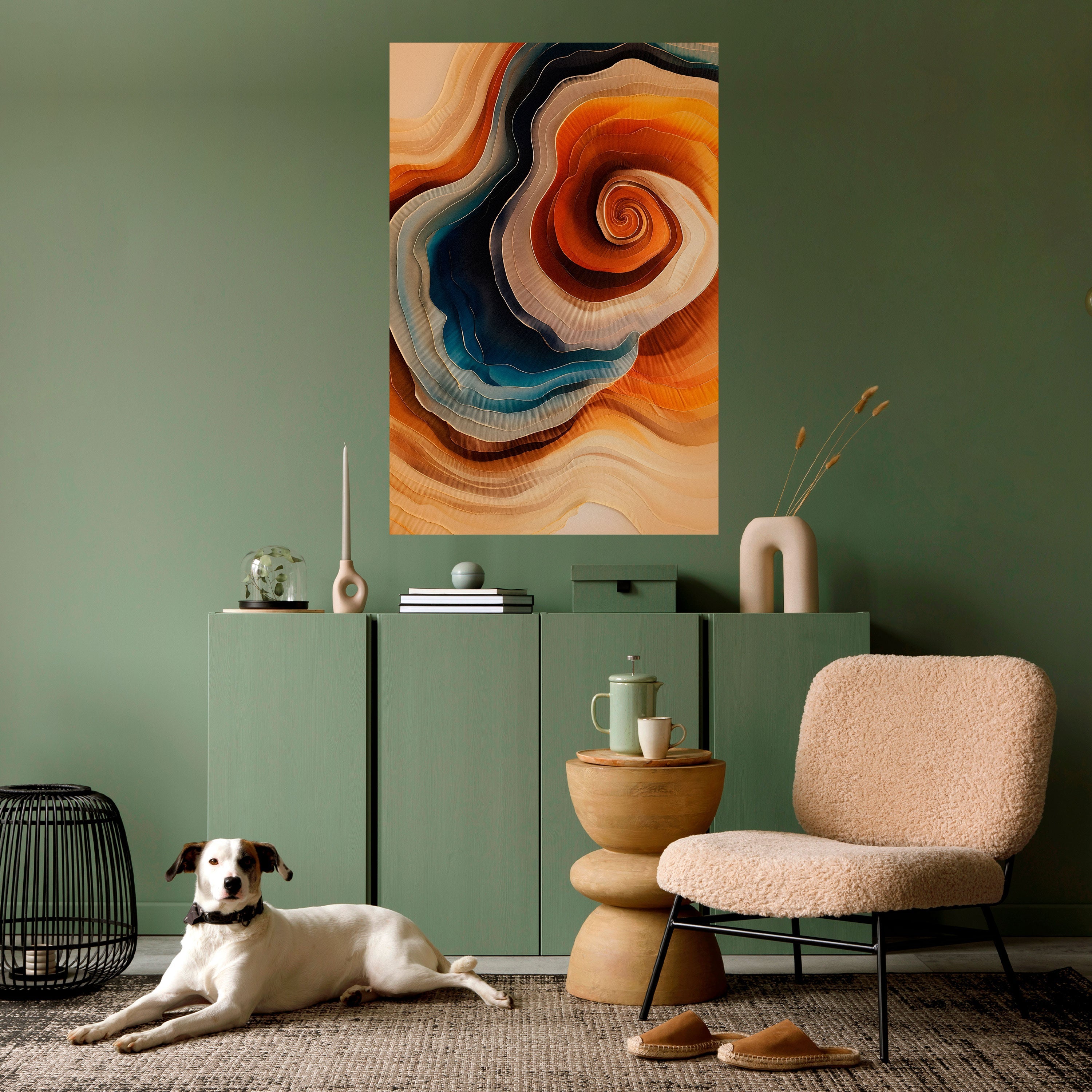 SPIRALING DREAMSCAPE vertikal poster med självhäftande text