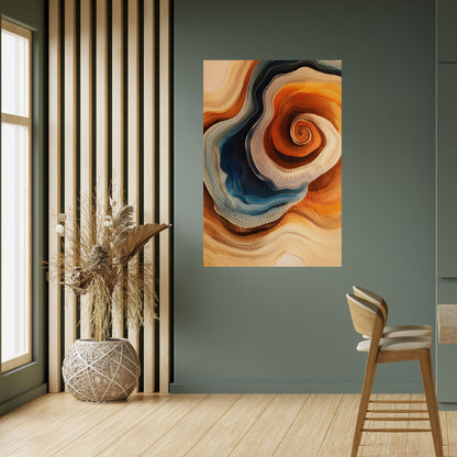 SPIRALING DREAMSCAPE vertikal poster med självhäftande text