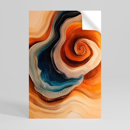 SPIRALING DREAMSCAPE vertikal poster med självhäftande text