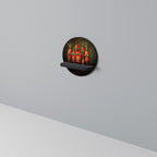 CUTE OR SCARY Round Art Shelf In Black Finish