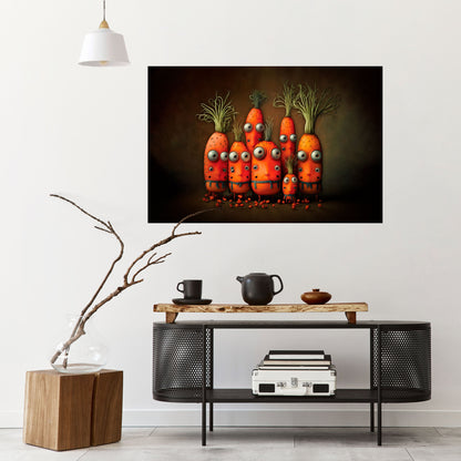 SÖT ELLER LÄSKIG horisontell poster med självhäftande klistermärke
