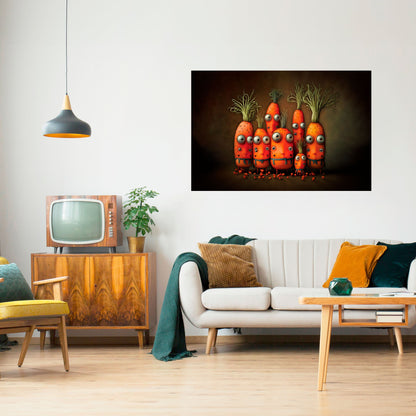 SÖT ELLER LÄSKIG horisontell poster med självhäftande klistermärke