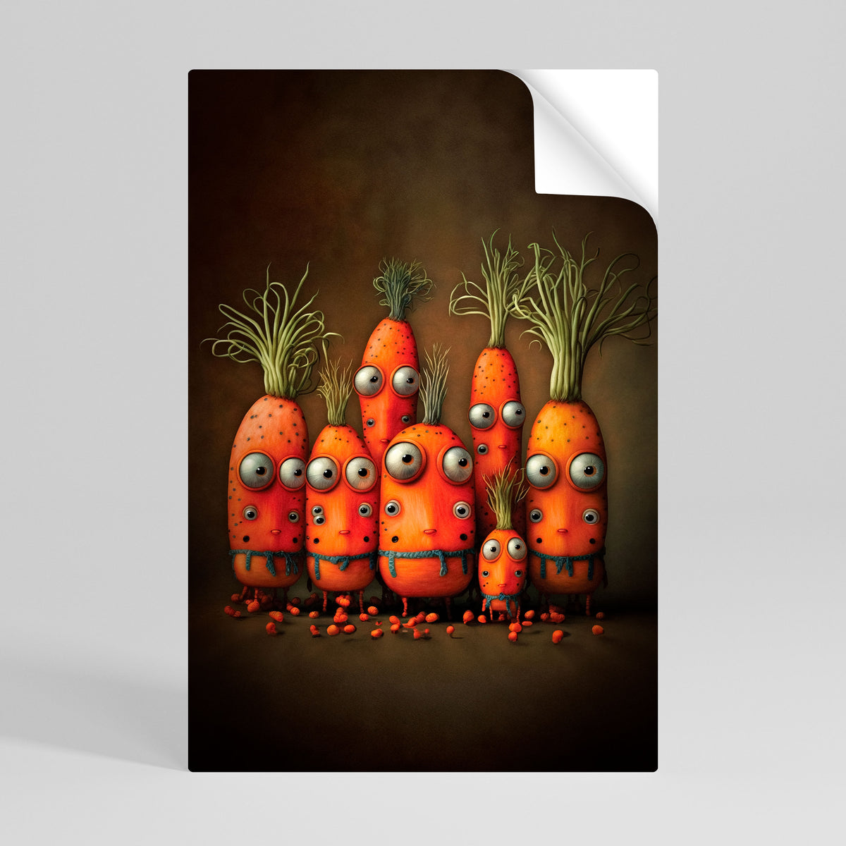 CUTE OR SCARY Självhäftande Vertikal Poster