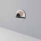 COLORFUL SHAPES Round Art Shelf In Black Finish