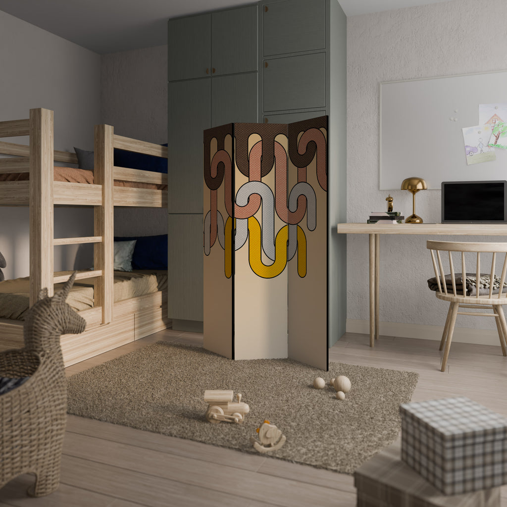 FÄRGGLADA STRINGS 3-PANELS RUMAVDELARE