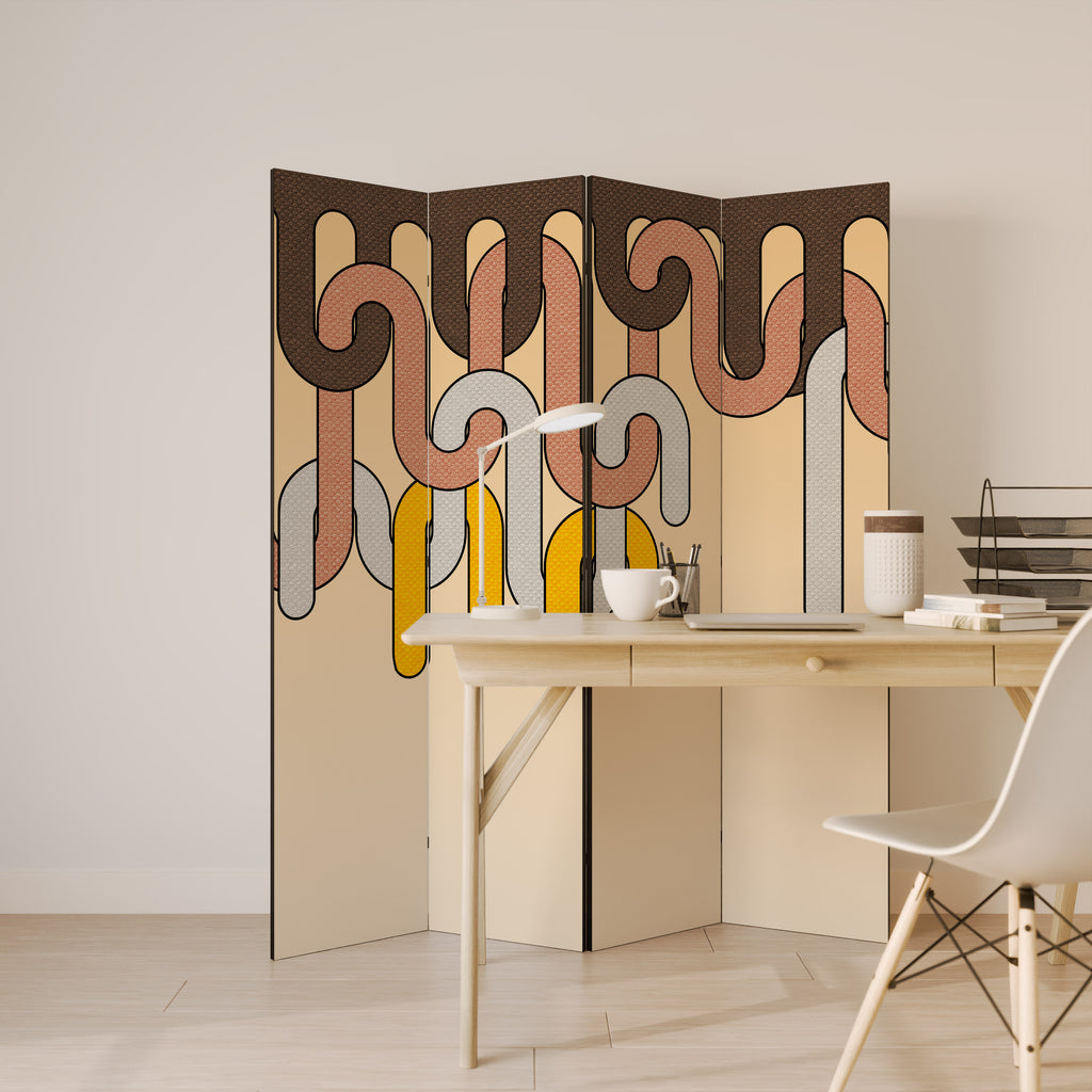 FÄRGGLADA STRINGS 4-Panel Rumsavdelare