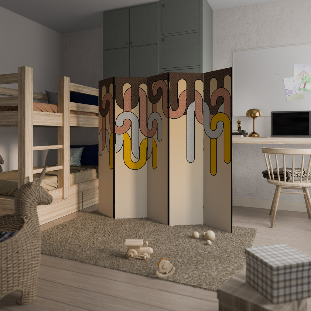 FÄRGGLADA STRINGS 5-PANELS RUMAVDELARE