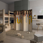 FÄRGGLADA STRINGS 5-PANELS RUMAVDELARE