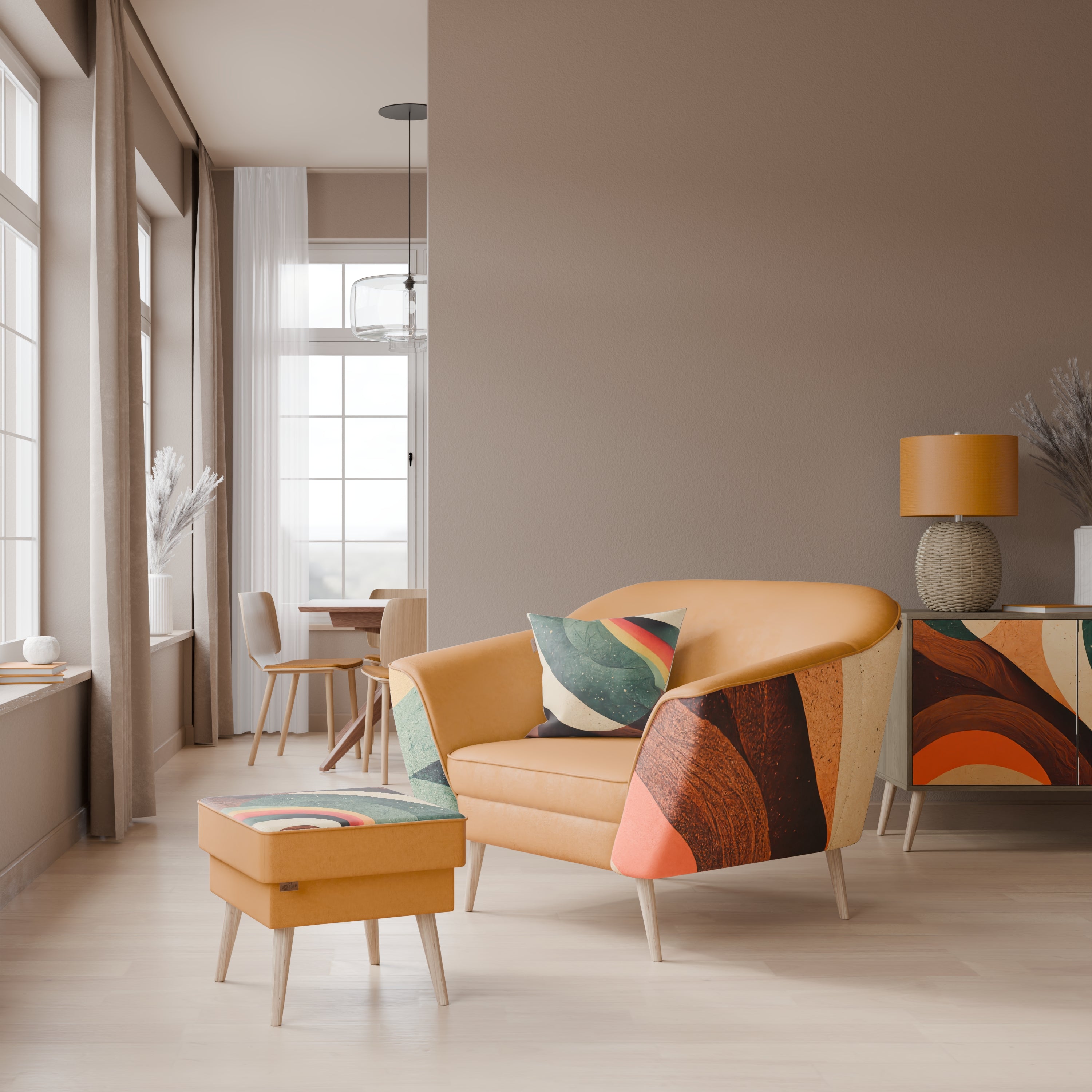 FÄRGGLADA TRÅD AURORA Fåtölj