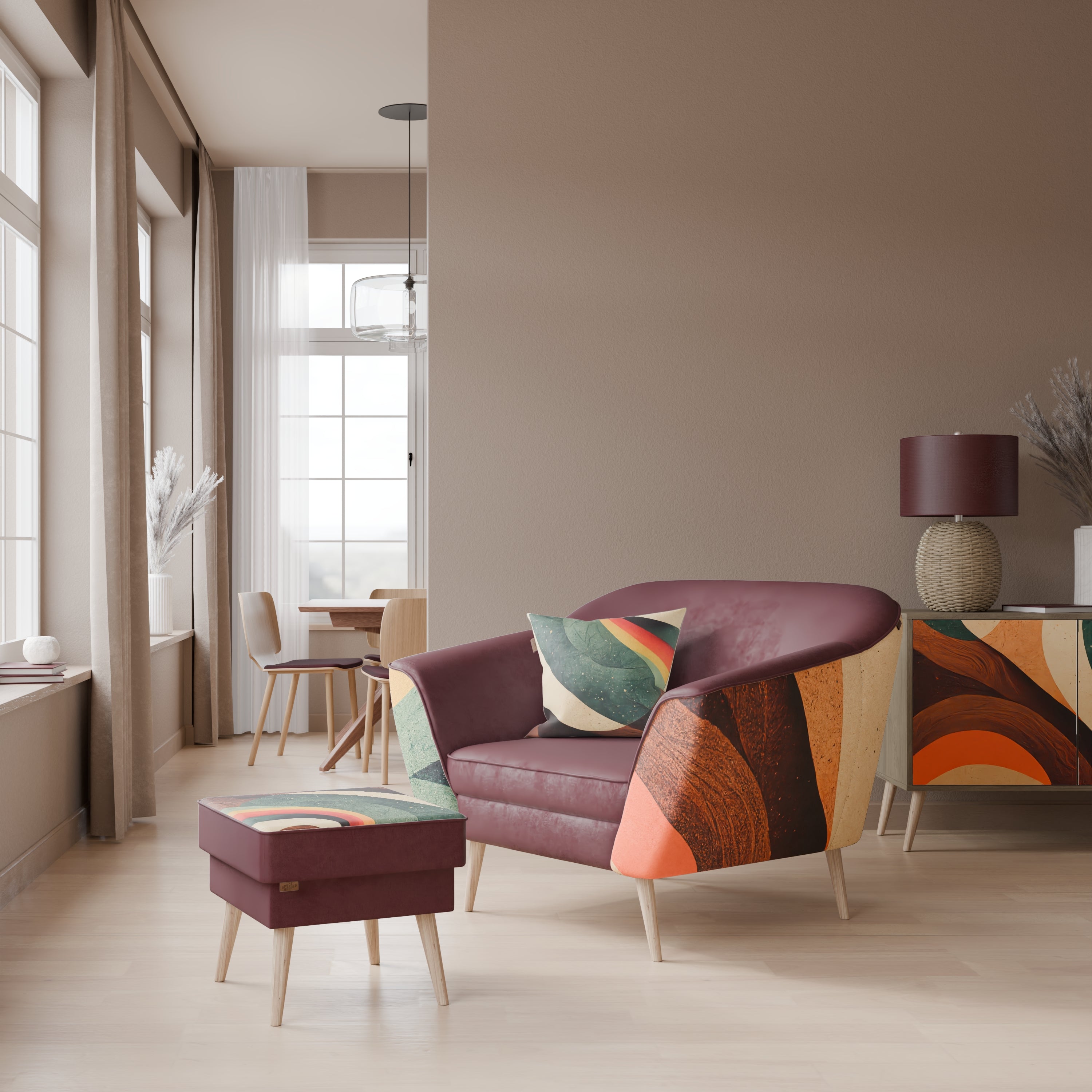 FÄRGGLADA TRÅD AURORA Fåtölj