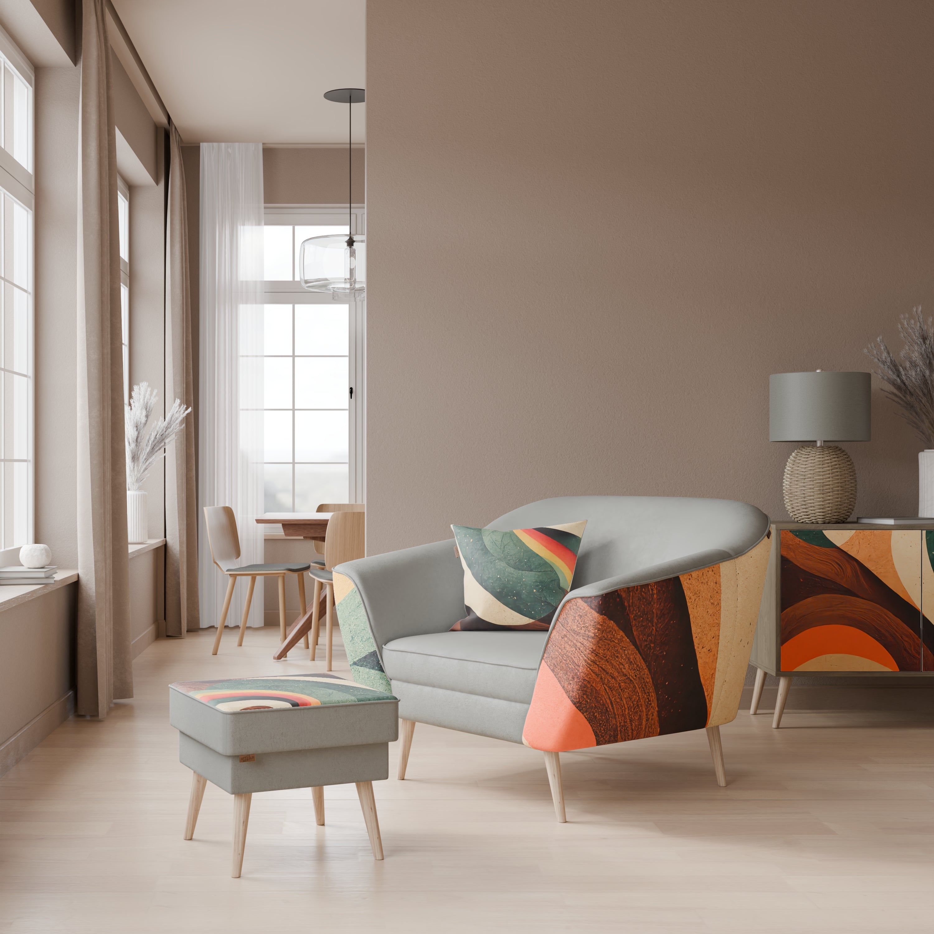 FÄRGGLADA TRÅD AURORA Fåtölj