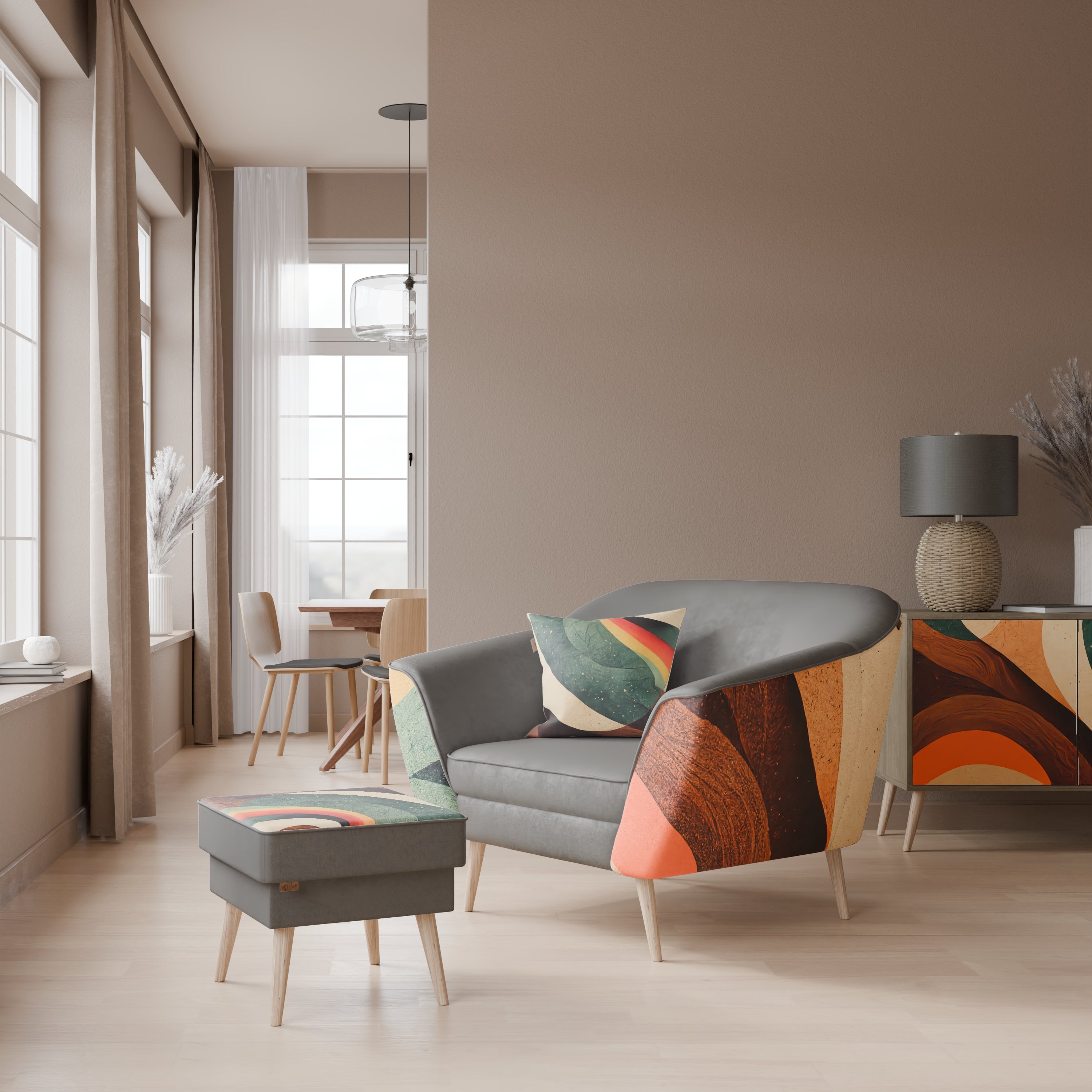 FÄRGGLADA TRÅD AURORA Fåtölj