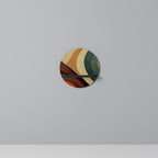 COLORFUL STRANDS Round Art Shelf In Black Finish