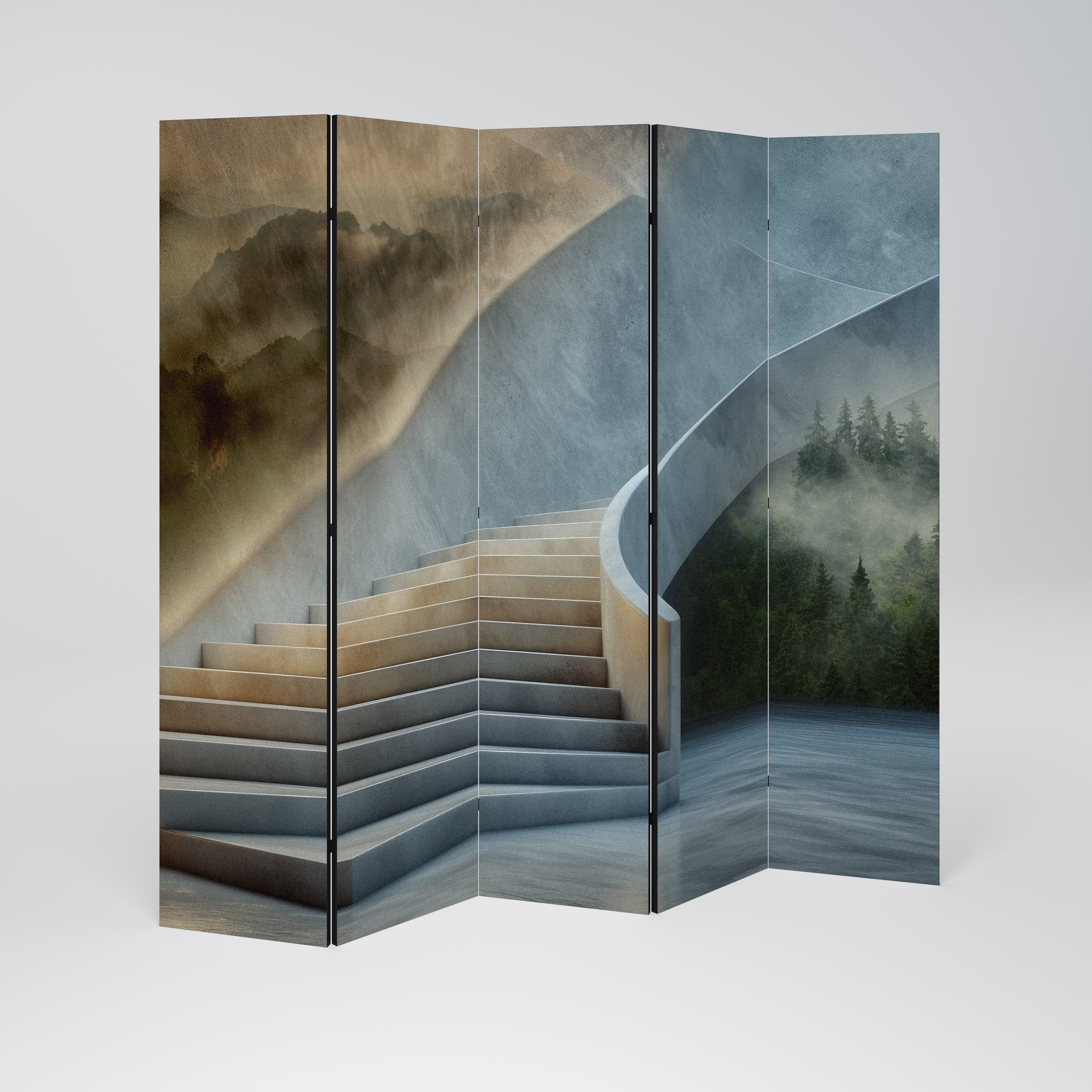 STEPS TO SERENITY Dekorativ rumsavdelare – 5 paneler