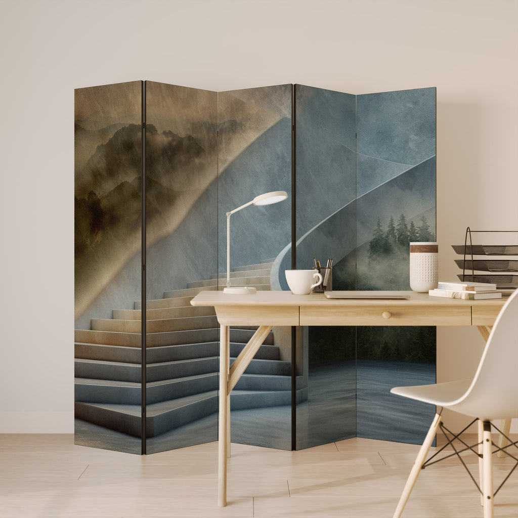 STEPS TO SERENITY Dekorativ rumsavdelare – 5 paneler