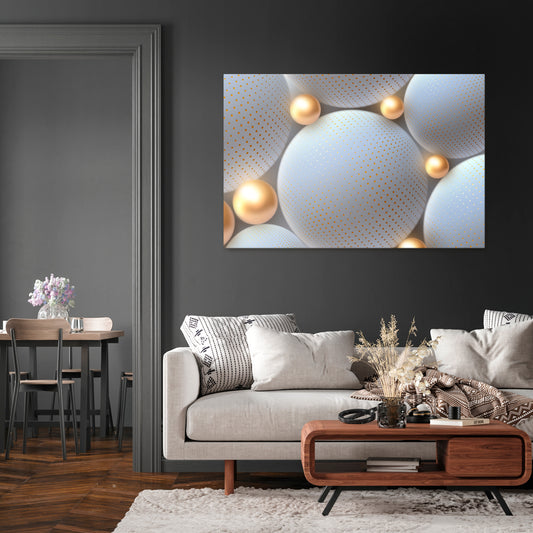 LUMINOUS SPHERICAL HARMONY Horizontal Canvas Print