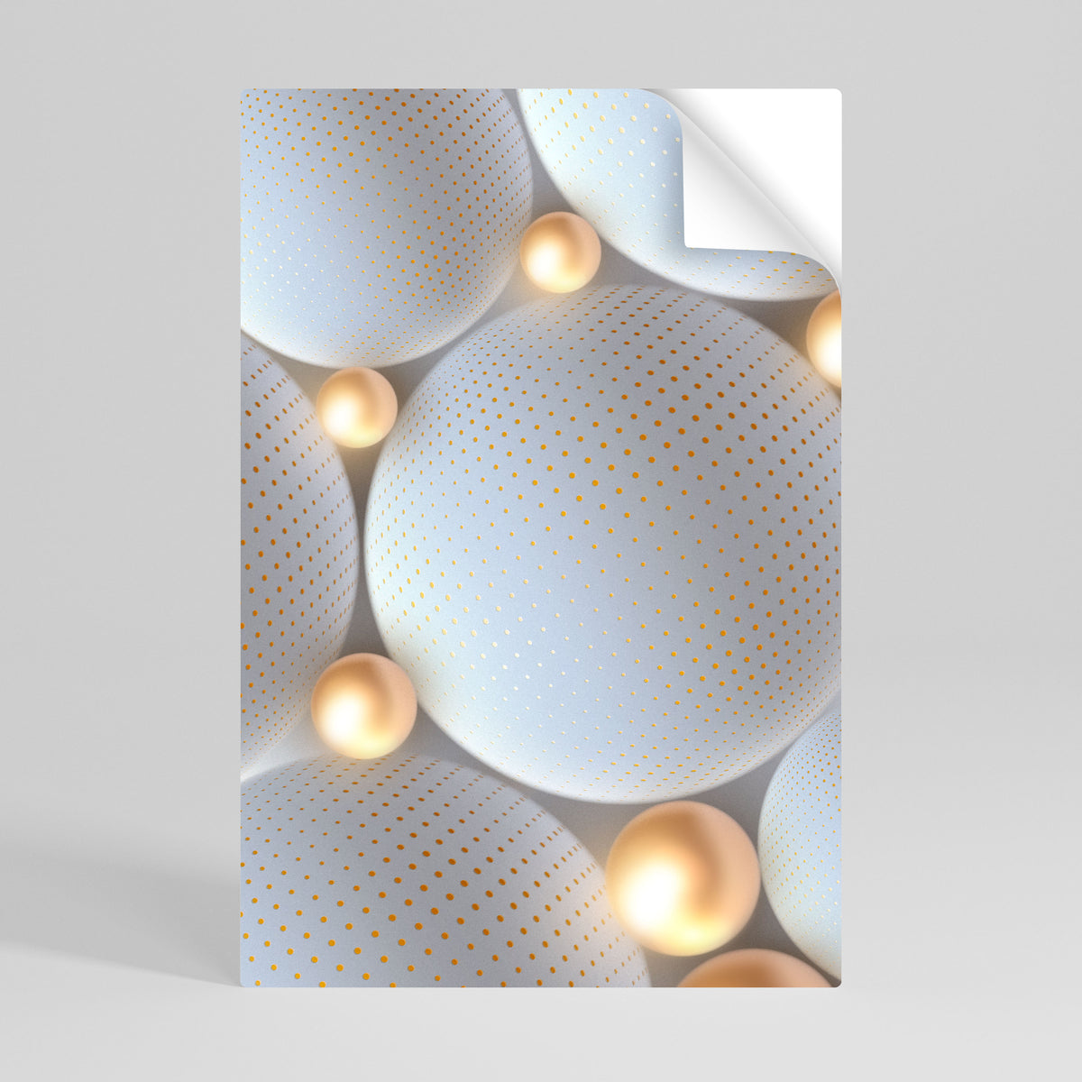 LUMINOUS SPHERICAL HARMONY Självhäftande Vertikal Poster