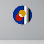 GEOMETRIC HARMONY Round Wall Art