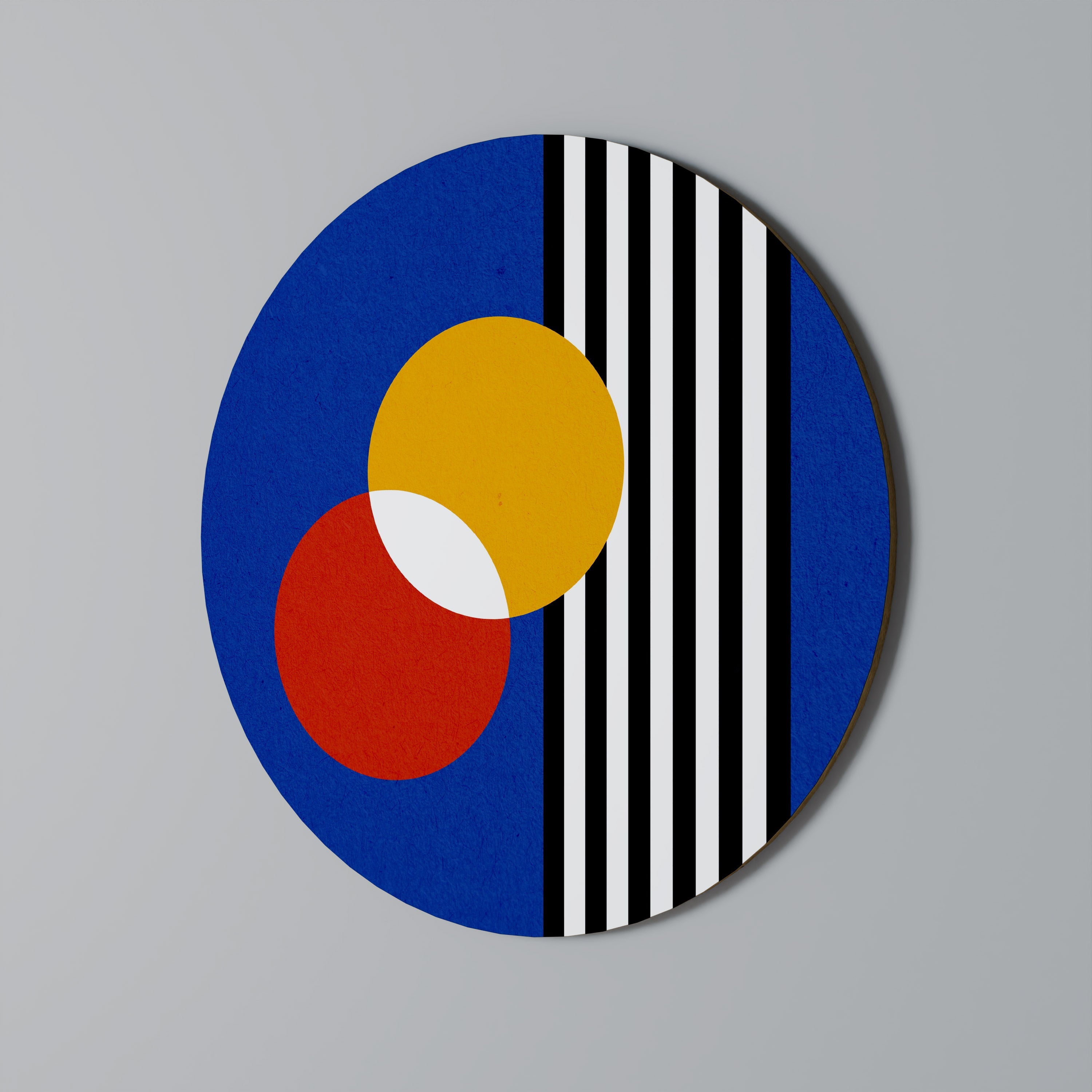GEOMETRISK HARMONI Rund Väggkonst