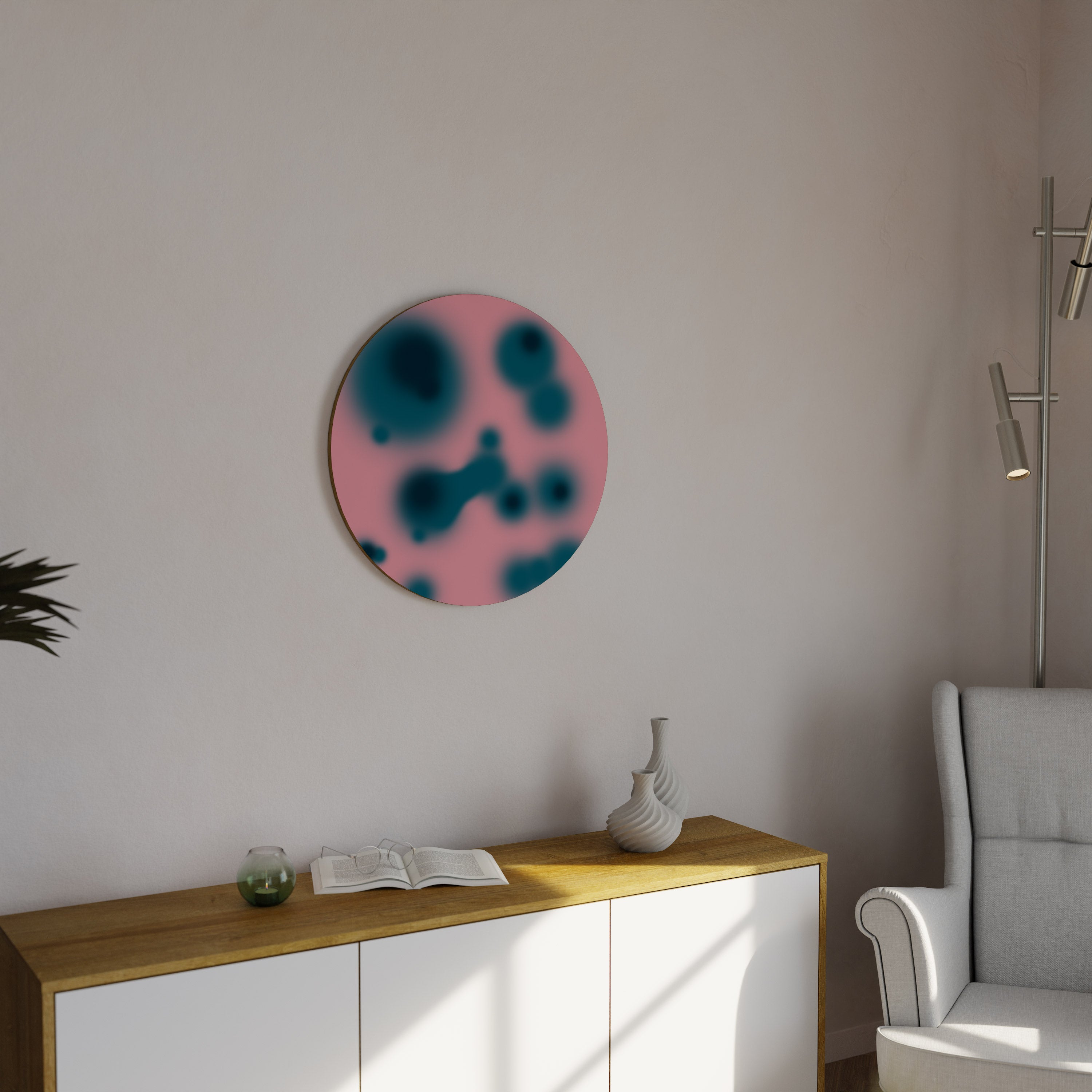 Rund väggdekoration med en touch av mystik