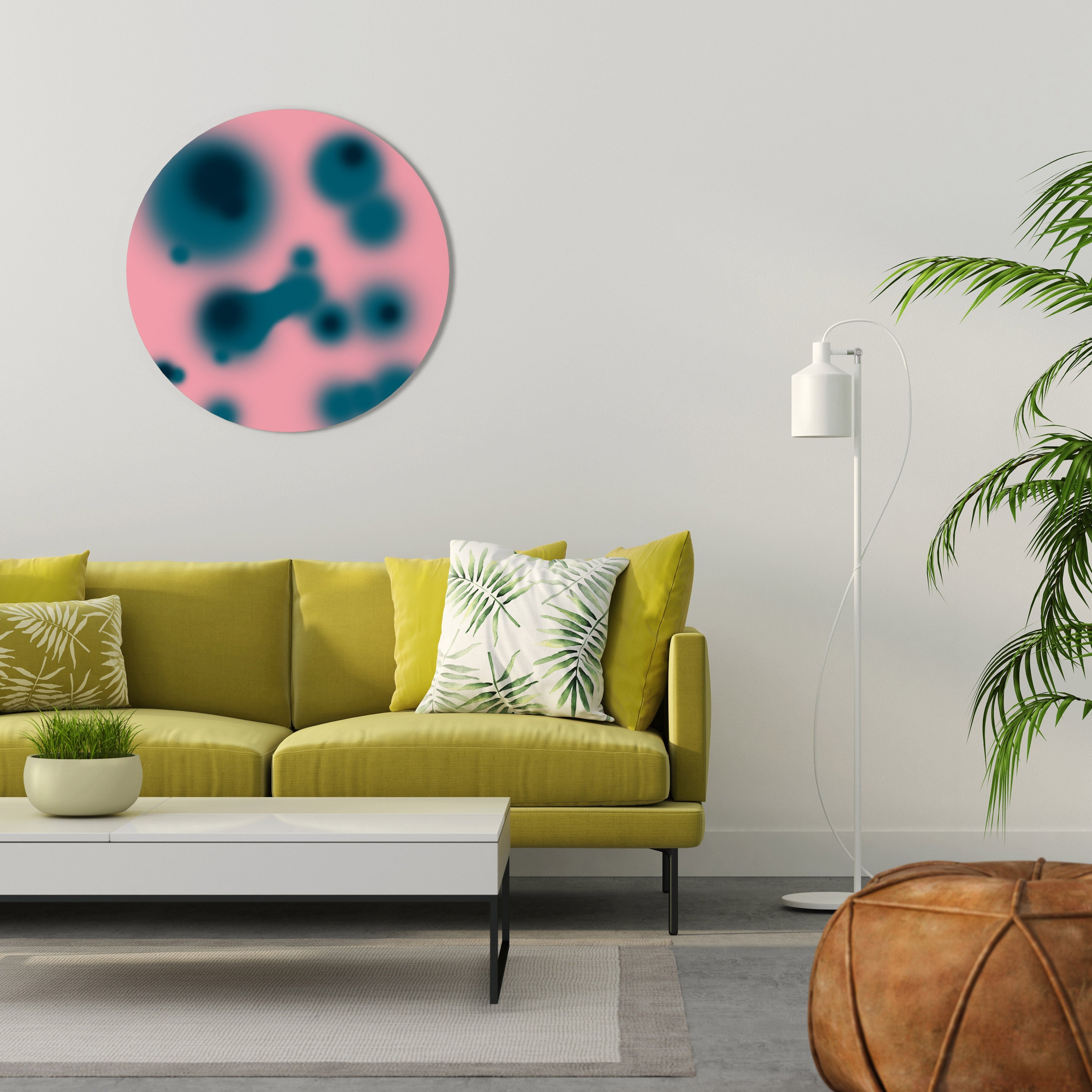 Rund väggdekoration med en touch av mystik