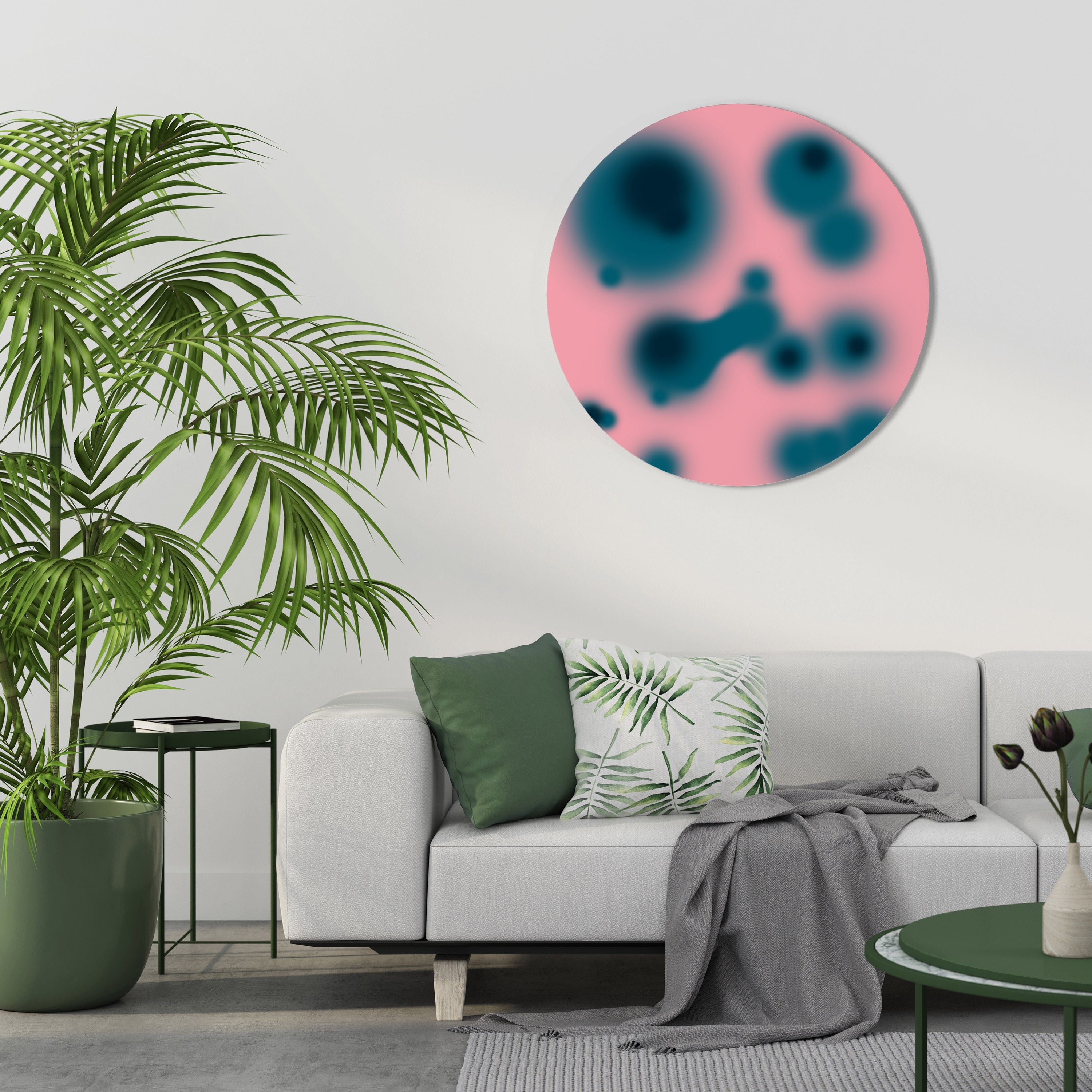 Rund väggdekoration med en touch av mystik