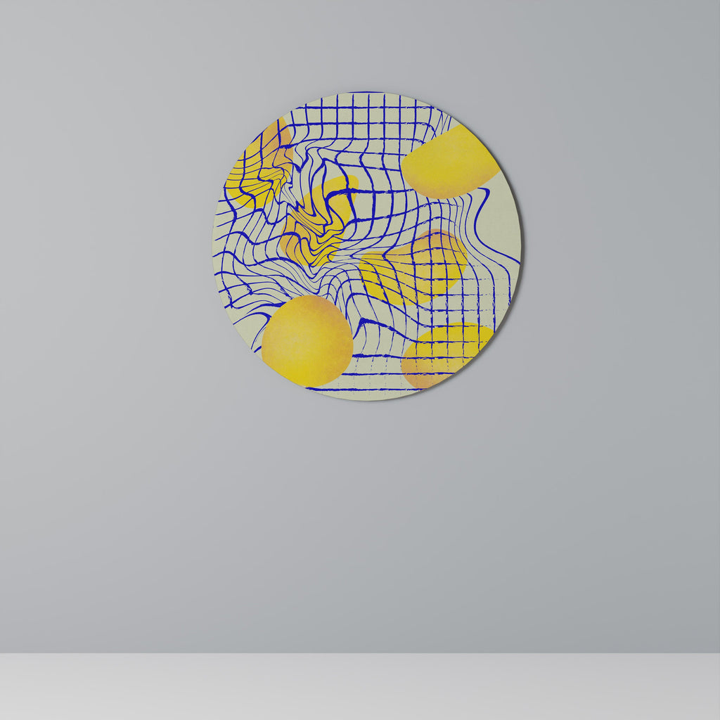 Rund väggkonst med kurvigt utrymme