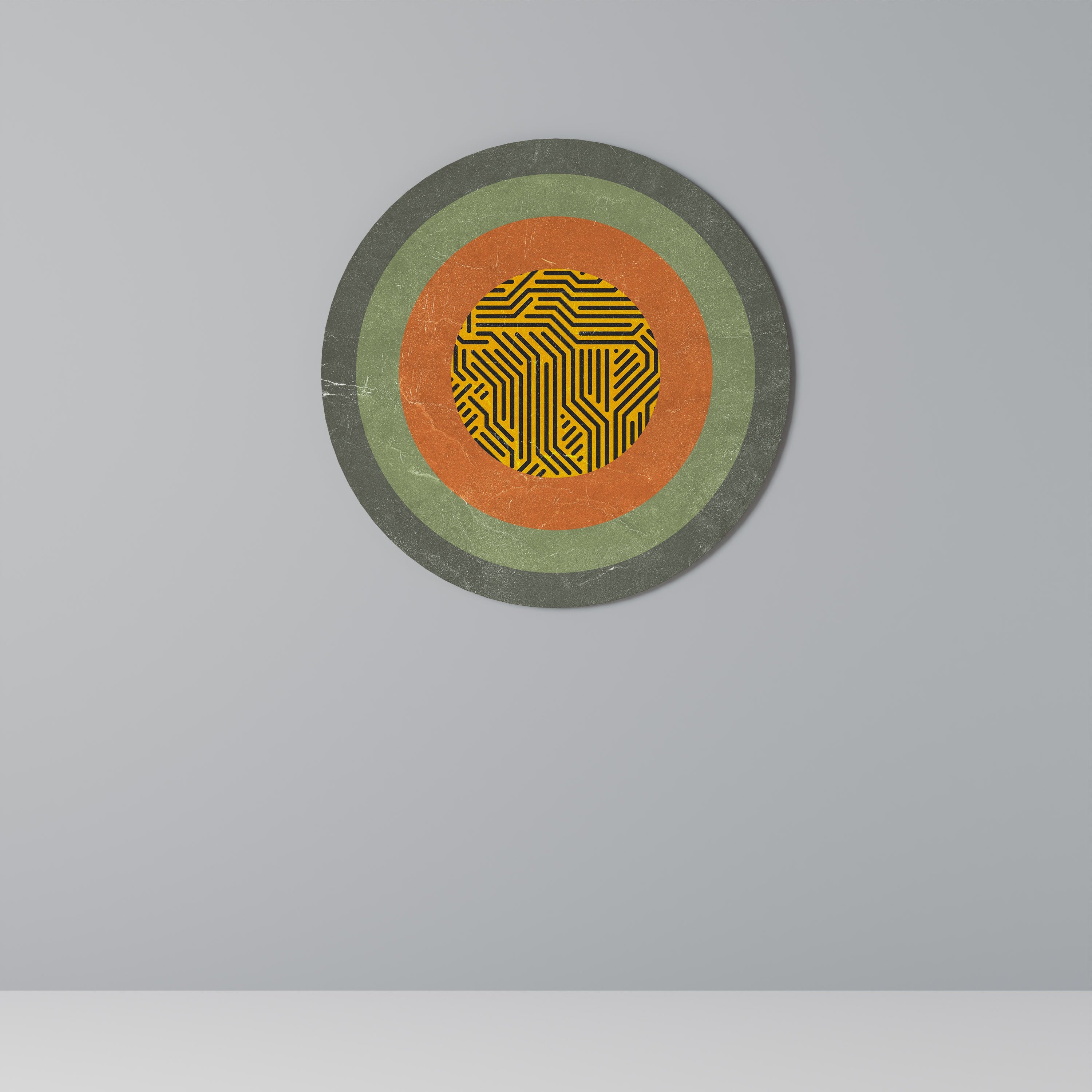 MELANKOLISKA CIRKLAR Rund Väggkonst