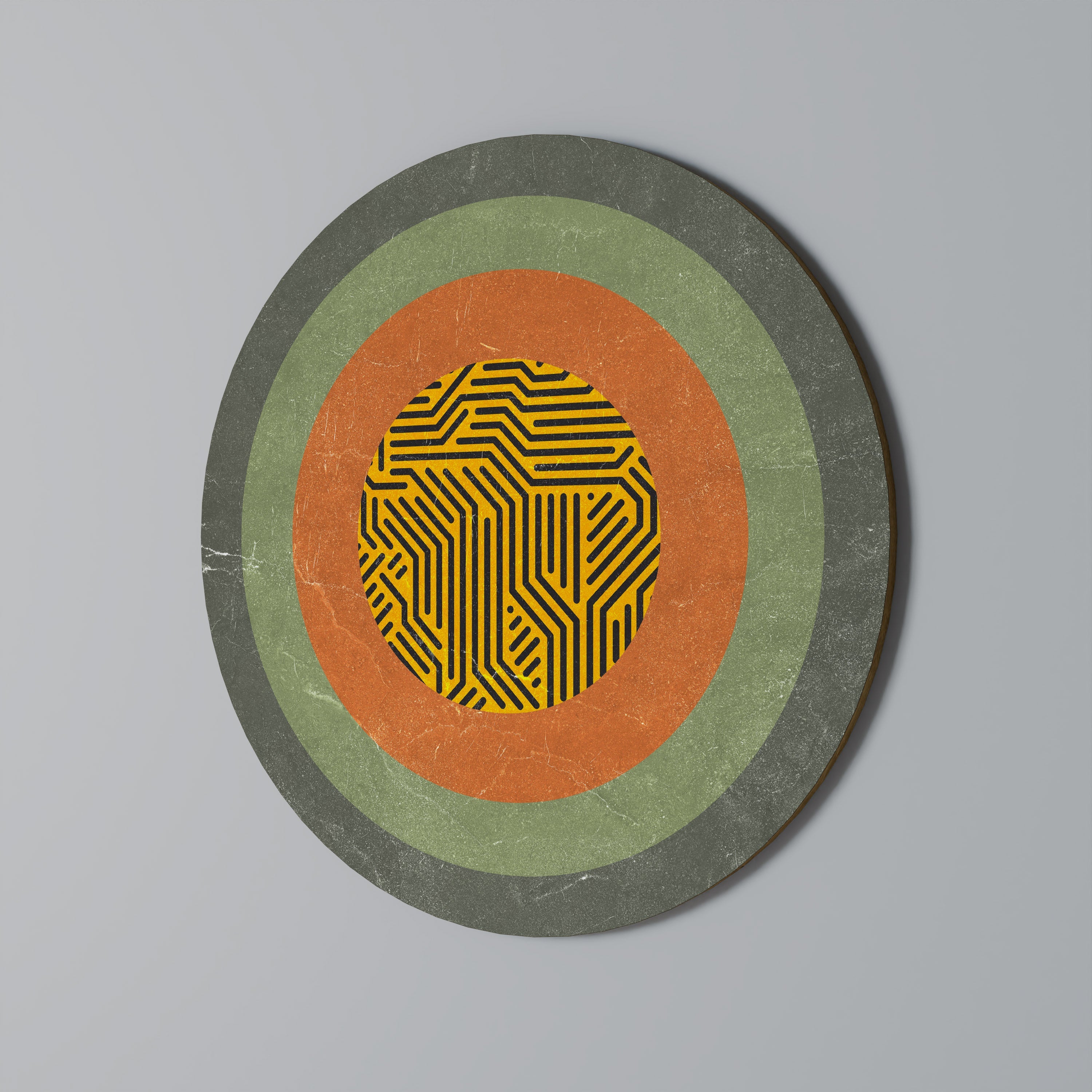 MELANKOLISKA CIRKLAR Rund Väggkonst