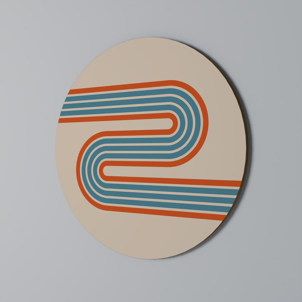 Rund väggdekoration med flodstig