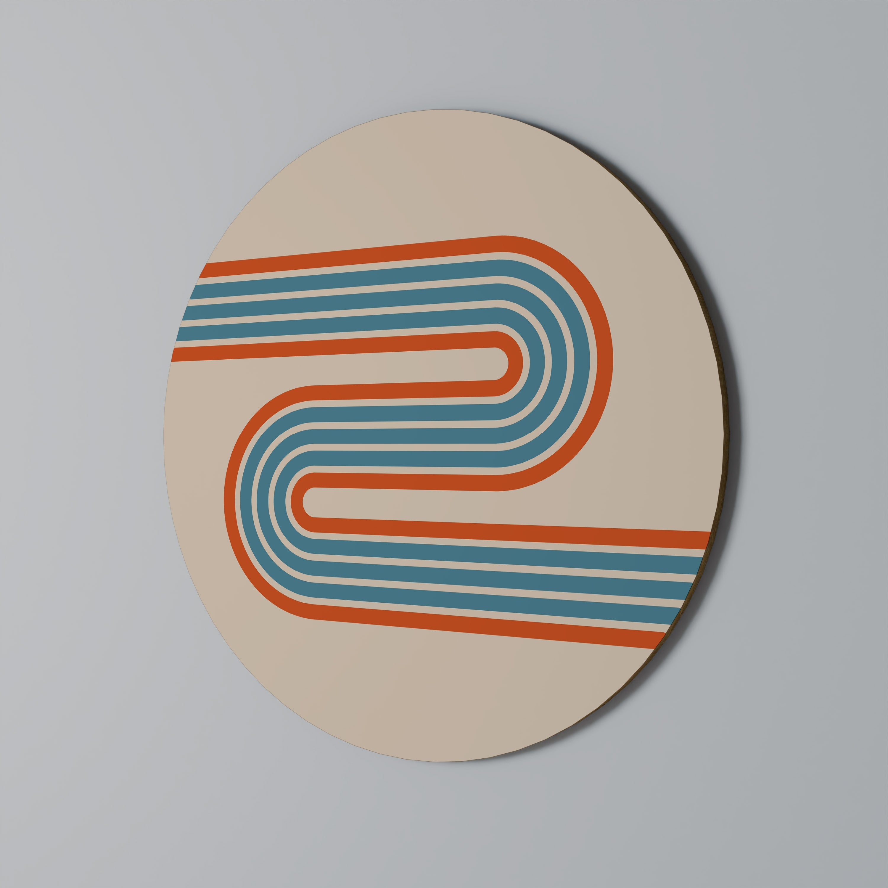 Rund väggdekoration med flodstig