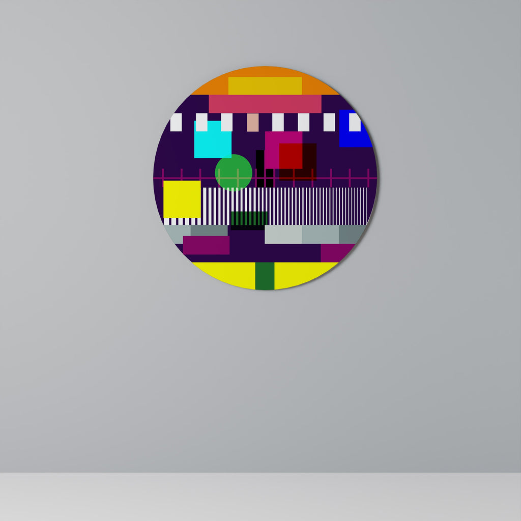 Rund väggkonst med GEOMETRISK RÖRA