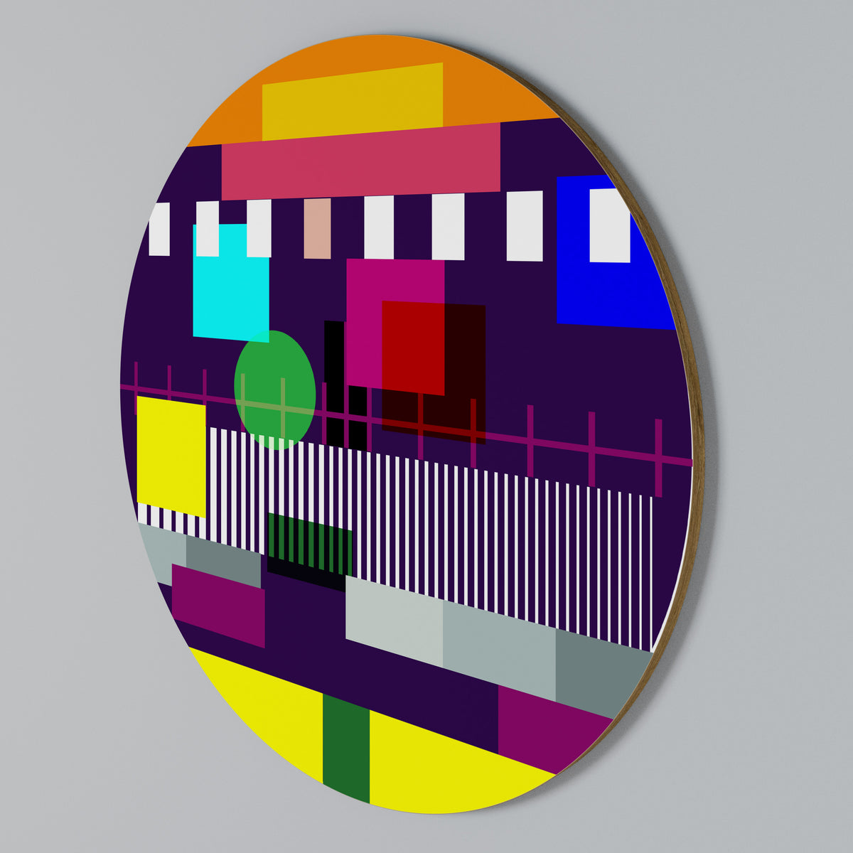 GEOMETRIC MESS Rund väggdekor
