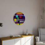 GEOMETRIC MESS Round Wall Art
