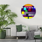 GEOMETRIC MESS Round Wall Art