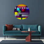 GEOMETRIC MESS Round Wall Art