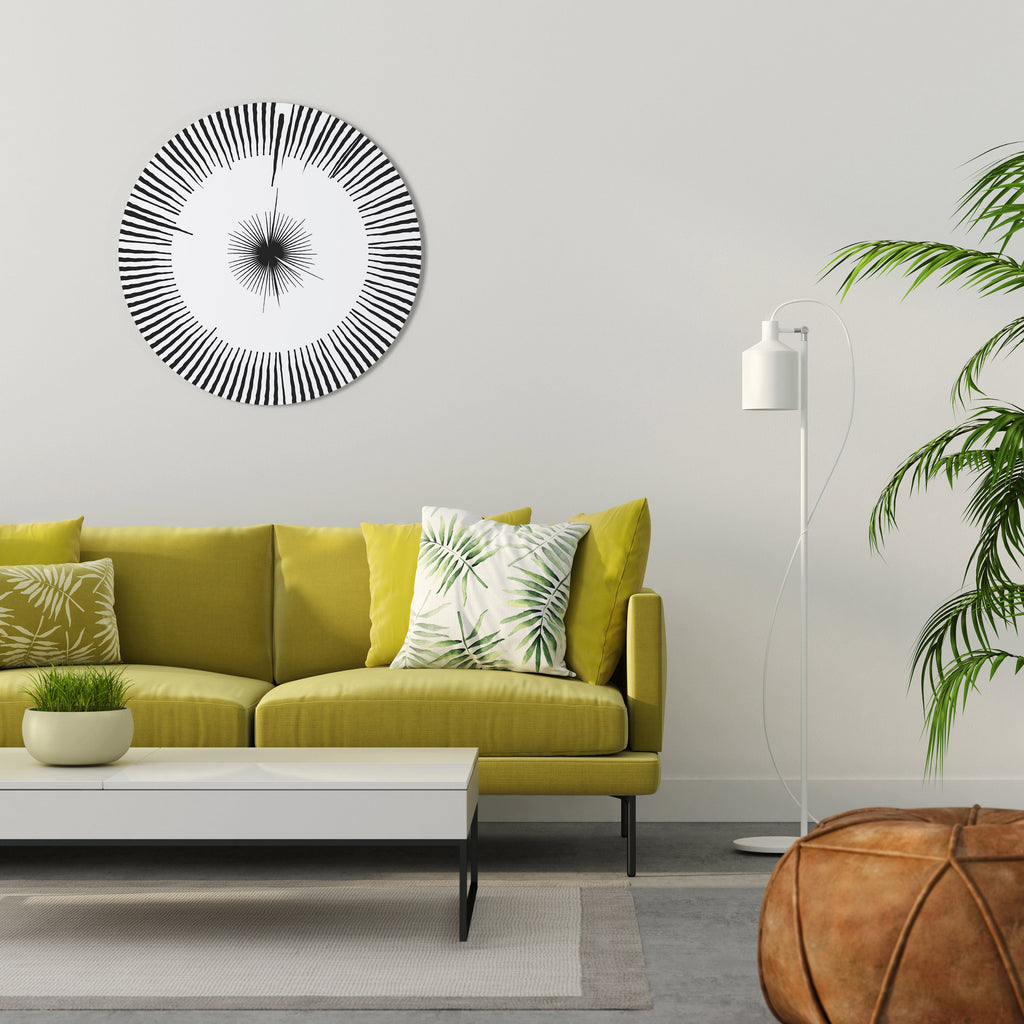 Rund väggdekoration med EXPLOSIV STRÅLNING