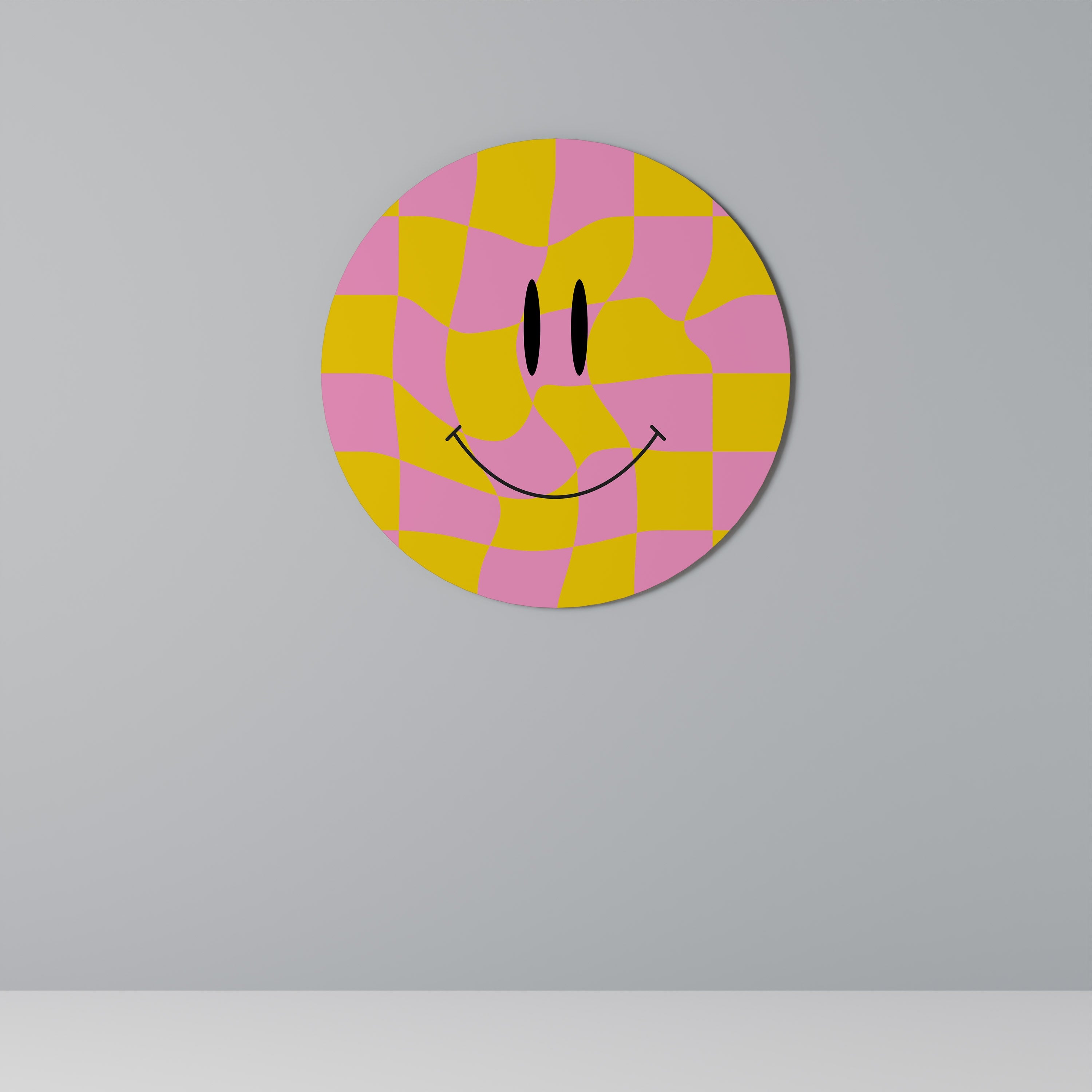 OPTIMISTISK VIBRATION Rund Väggkonst