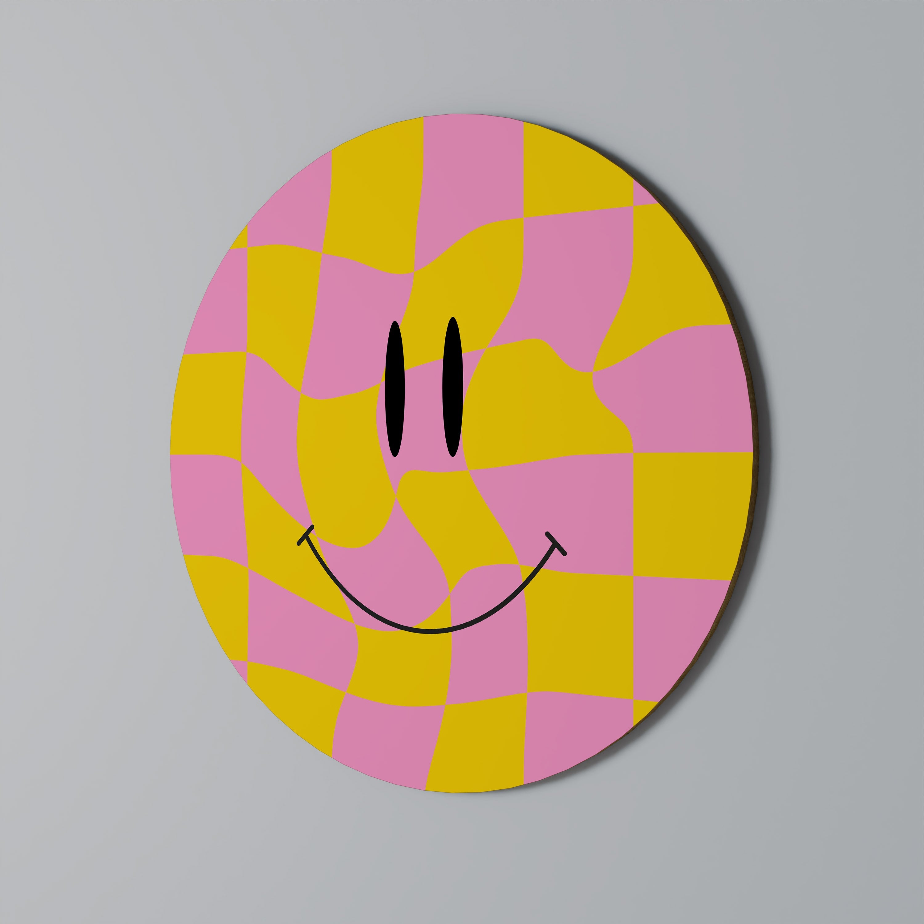 OPTIMISTISK VIBRATION Rund Väggkonst