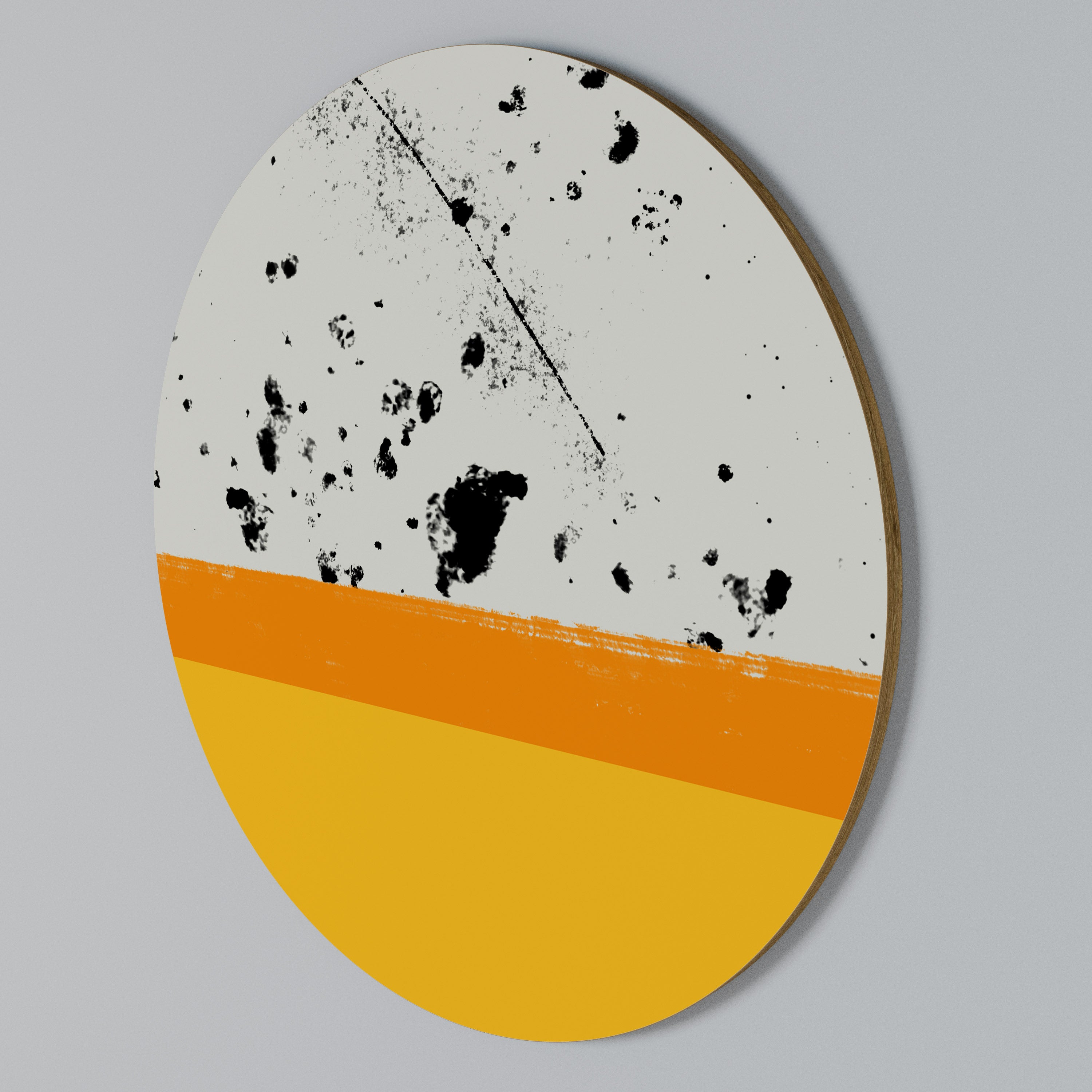 DYED BY ORANGE Round Wall Art