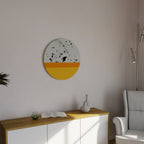 DYED BY ORANGE Round Wall Art